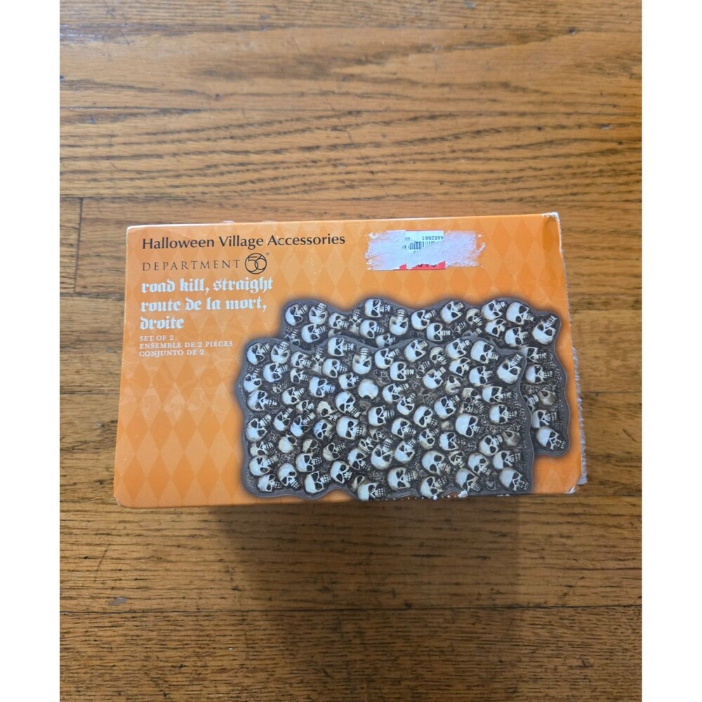 Dept 56 Halloween Village Accessories Set of 2 Road Kill Curve
